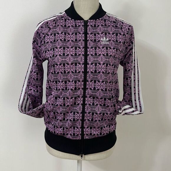 Adidas Originals All Over Print Track Magic Berry & Black Women’s Sz XS - Picture 2 of 8
